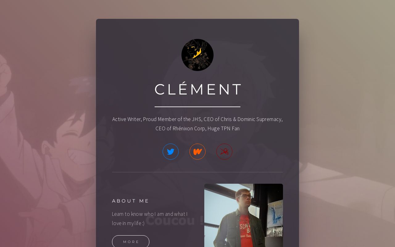 Carrd profile picture for @clement